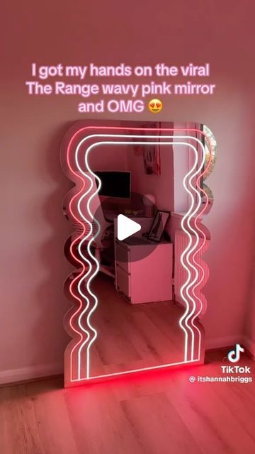 The Range on Instagram: "💭 The news you’ve all been waiting for...   😍🙌 We can confirm that our SELL-OUT Neon Acrylic Wave Mirror is BACK & available to order today!!  🛒 Product code: 082218   ⚠️ Be quick to shop 👀 you many remember how quickly this SOLD OUT last year‼️  🎥itshannahbriggs on TikTok.  #therange #wave #mirror #neon" Neon Mirror, Pink Mirror, Dressing Room, Dream House Decor, Neon, Coding, Mirror, Canning, Instagram