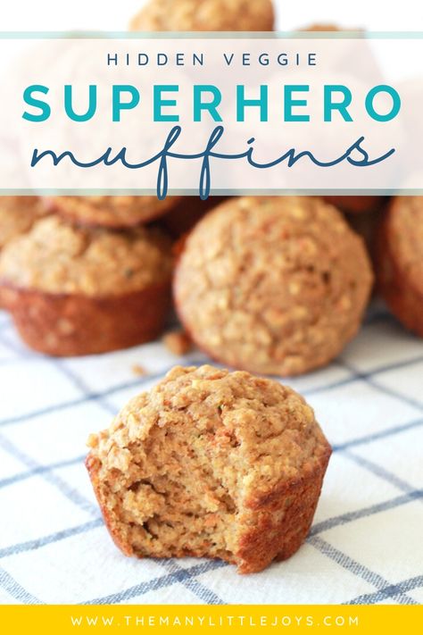 Superhero Muffins (AKA - Hidden veggie muffins) - Veggie Chocolate Chip Muffins, Oatmeal Veggie Muffins, Meals For Very Picky Eaters, Muffins With Hidden Veggies Kids, Healthy Muffins For Kids Hidden Veggies, Hidden Veggie Muffins For Kids, Hidden Veggie Muffins, Muffins With Veggies, Superhero Muffins