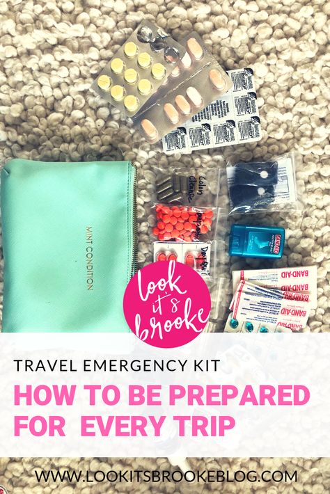 Travel Emergency Kit, Travel Medicine Kit, Clean House Hacks, First Aid Kit Travel, Travel Medicine, Medicine Kit, Travel Prep, Leaving On A Jet Plane, First Aid Kits