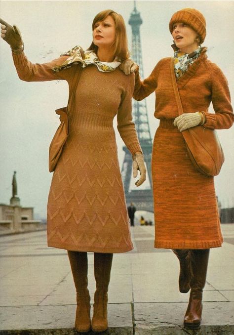 The Darker Horse: #TBT Knit Dressing Fashion 1970s, 60s 70s Fashion, 70s Look, Fashion 70s, 70s Inspired Fashion, Vintage Knitwear, Seventies Fashion, 70’s Fashion, 1970s Fashion