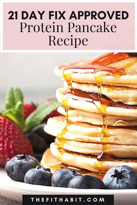 These are hands-down the best protein pancakes you can make. They are not only low carb and high protein, but they're also perfect if you're following the 21 Day Fix meal plan! 21 Day Fix Pancakes, 21 Day Fix Protein, Best Protein Pancakes, Protein Pancakes Low Carb, Chocolate Protein Pancakes, Pancakes Gluten Free, 21 Day Fix Breakfast, High Protein Pancakes, 21 Day Fix Diet