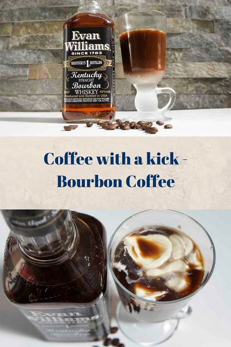 Bourbon Coffee Drink, Bourbon Coffee Cocktails, Whiskey And Coffee, Bourbon Coffee, Evan Williams Bourbon, Bourbon Recipes, Honey Bourbon, Evan Williams, Bourbon Drinks