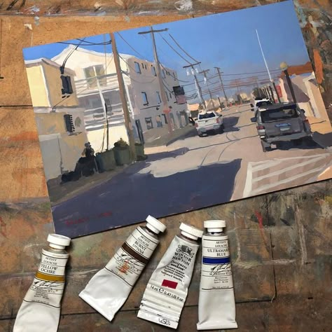 Beach Gouache, Jeff Watts, Colour Study, Gouache Color, Hampton Beach, Farm Paintings, Oil Painting Inspiration, Ap Studio Art, Graffiti Illustration