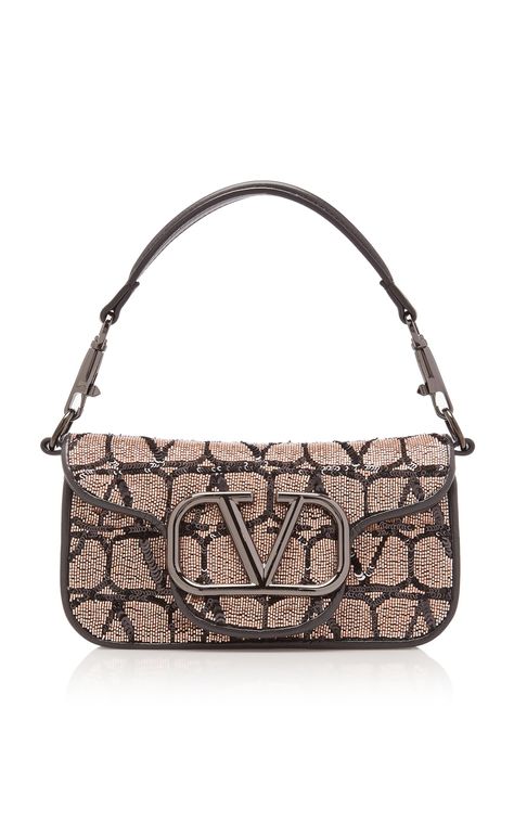 Valentino Garavani Loco' Iconographe Small Sequin Silk Shoulder Bag By Valentino | Moda Operandi Valentino Women, Moda Operandi, Valentino Garavani, Fashion Collection, Sequin, Floating, Shoulder Strap, Shoulder Bag, Silk