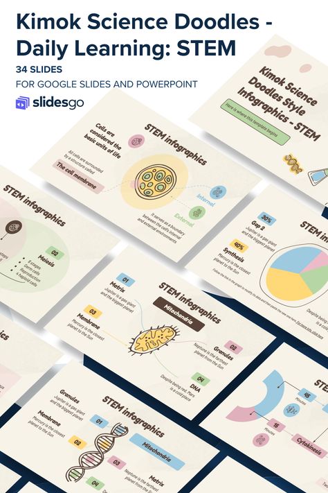 Kimok Science Doodles Style Infographics - Daily Learning: STEM Powerpoint Design Science, Biology Presentation, Science Powerpoint, Science Doodles, Stem Subjects, Life Edit, Teacher Toolkit, Powerpoint Tutorial, Stem Teacher