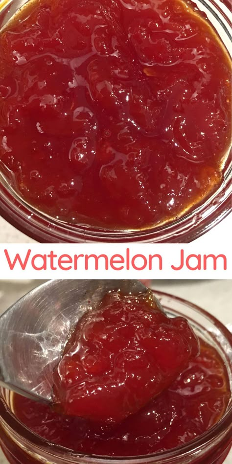 Watermelon Jam In Instant Pot (Without Pectin) - Watermelon Fruit Spread Watermelon Jam Recipe Canning, Watermelon Jam Canning, Canned Watermelon, Watermelon Marmalade, Watermelon Preserves, Watermelon Jam Recipe, Watermelon Jam Recipe No Pectin, Watermelon Preserves Recipe, Watermelon Jelly Recipe