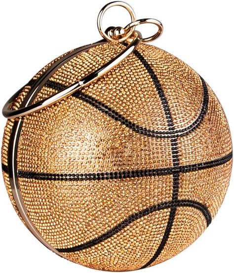 Cute Basketball Purse Bling Basketball, Rhinestone Basketball, Buzz Lightyear Backpack, Basketball Purse, Polka Dot Bags, Macrame Purse, Red Beaded Necklaces, Black Evening Bag, Phone Wristlet