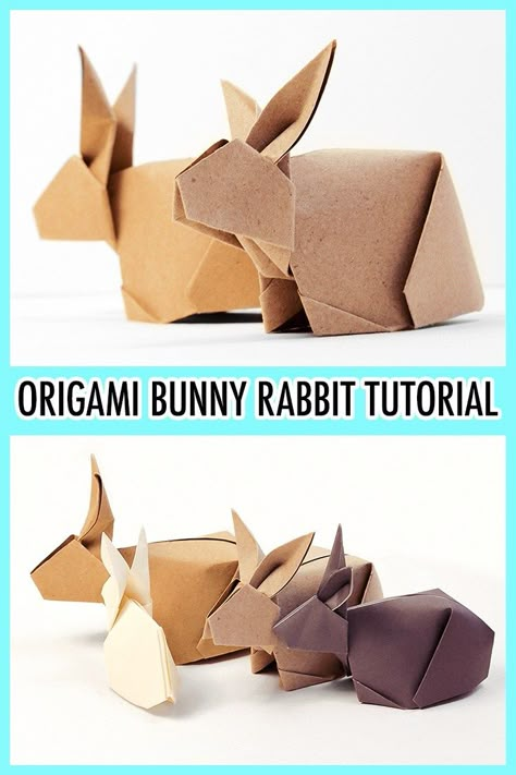 Rabbit Tutorial, Origami Bunny, Easy Origami For Kids, Origami Step By Step, Tutorial Origami, Origami Ball, Kids Origami, Cute Origami, Origami Dragon