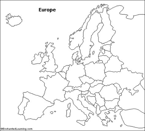 blank political europe map | Outline Map Europe - EnchantedLearning.com Europe Map Printable, Europe Quiz, World Map Coloring Page, World Map Europe, Blank World Map, World Map Outline, Printable Outline, Map Quiz, World Map Printable