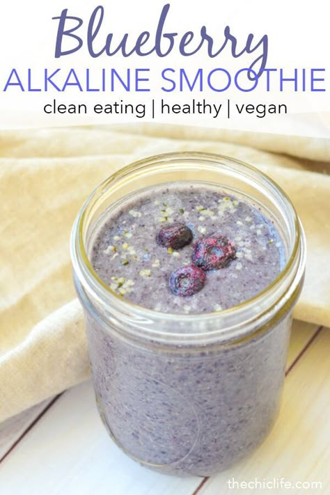 For those wanting to eat alkaline diet style. This easy Alkaline Blueberry Banana Smoothie Recipe is delicious! A simple smoothie for a snack or breakfast. Clean eating made easy! #recipe #healthy #healthyrecipes #cleaneating #vegan #vegetarian #smoothie #alkaline #alkalinefoods Blueberry Banana Smoothie Recipe, Almond Butter Smoothie Recipes, Blueberry Banana Smoothie Recipes, Alkaline Smoothie, Sebi Recipes, Alkaline Breakfast, Clean Eating Smoothies, Almond Butter Smoothie, Blueberry Smoothie Recipe