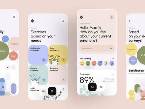 Health Mobile App, Health App Design, To Do App, Ux User Experience, Ui Design Principles, Journal App, App Design Layout, Android App Design, Ios App Design