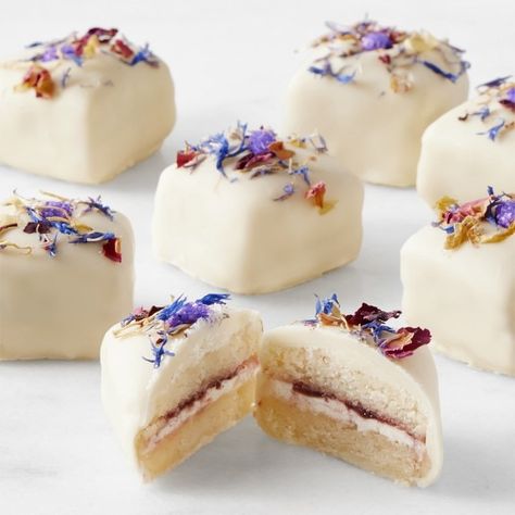 Bridgerton Collection: Tea Party Essentials | Williams Sonoma Bridgerton Floral, Mascarpone Buttercream, Vanilla Pound Cake, Lady Whistledown, Strawberry Preserves, Cake Layers, Tea Party Food, Chocolate Fondant, Unsweetened Cocoa