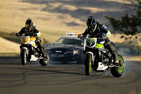 Icon Motorsports: Motorcycle vs. Car Drift Battle 2 Drift Motorcycle, Motorcycle Drifting, Mustang Drift, Car Drift, Triumph Speed Triple, Ford Mustang Cobra, Street Triple, Mustang Cobra, Triumph Motorcycles