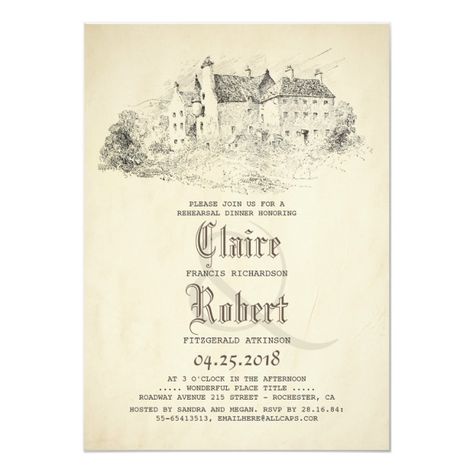 Fairytale Old Castle Vintage Rehearsal Dinner Invitation #Ad , #AD, #Rehearsal#Dinner#Invitation#Vintage Fairytale Wedding Theme Ideas, Vintage Birthday Party Invitations, Vintage Decor Wedding, Engagement Party Vintage, Wedding Magical, Oxford Wedding, Vintage Bridal Shower Invitations, Fairytale Wedding Invitations, Fairytale Wedding Theme