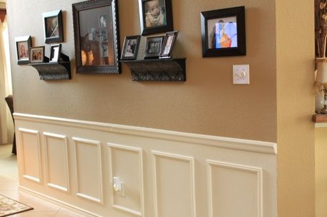 Fake Wainscoting Tutorial | Hometalk Fake Wainscoting, Faux Wainscoting, Wainscoting Bedroom, Wainscoting Styles, Diy Wainscoting, Interior Painting, Interior Paint Colors, Kitchen Decoration, Painting Bathroom