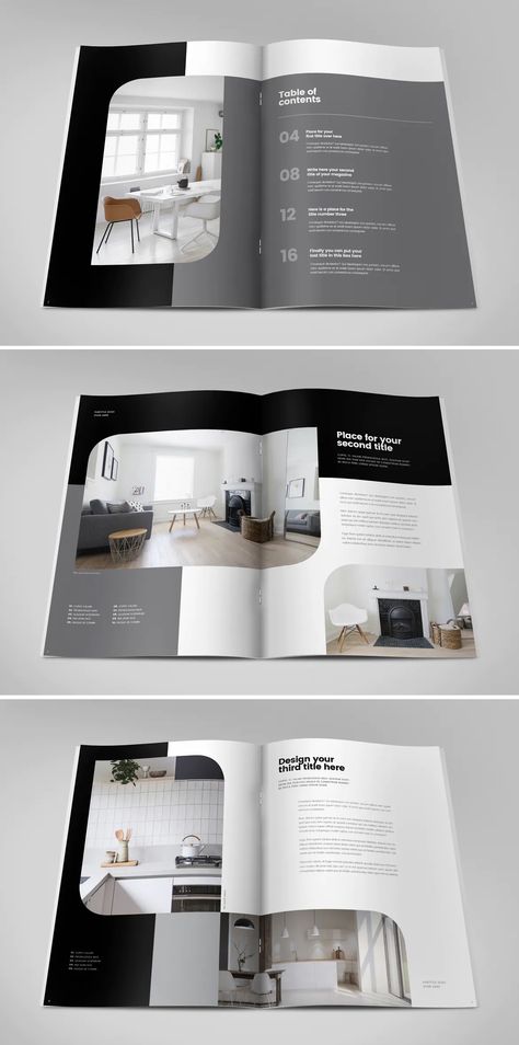 Interior Design Catalogue Ideas, Profile Magazine Layout, Minimal Catalogue Design, Interior Design Catalogue Layout, Interior Catalogue Design, Interior Catalog Design Layout, Minimal Catalog Design, Minimal Magazine Design, Interior Design Booklet