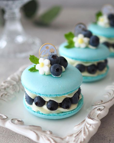 Decorative Desserts Ideas, Cool Macarons, Fancy Macarons, Cute Macaroons, Pretty Macarons, Floral Bakery, Cute Macarons, Adorable Desserts, Cookies Aesthetic