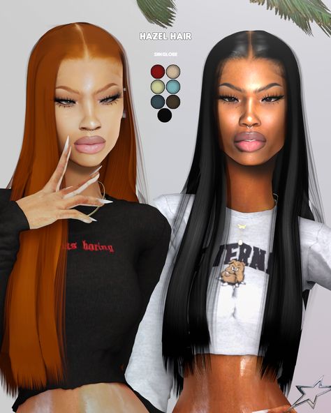 Hazel Hair, Cc Patreon, Sims 4 Tattoos, Sims 4 Tsr, Sims 4 Black Hair, The Sims 4 Skin, Sims 4 Cc Kids Clothing, Play Sims 4, Pelo Sims