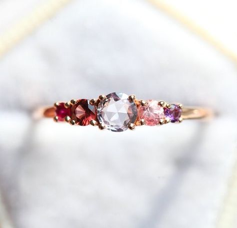 Round Sapphire Engagement Ring, Unique Sapphire Rings, Engagement Ring Alternative, Blue Green Sapphire Ring, Lavender Sapphire, Peach Sapphire Rings, Peach Sapphire Engagement Ring, Montana Sapphire Ring, Pink Sapphire Ring Engagement