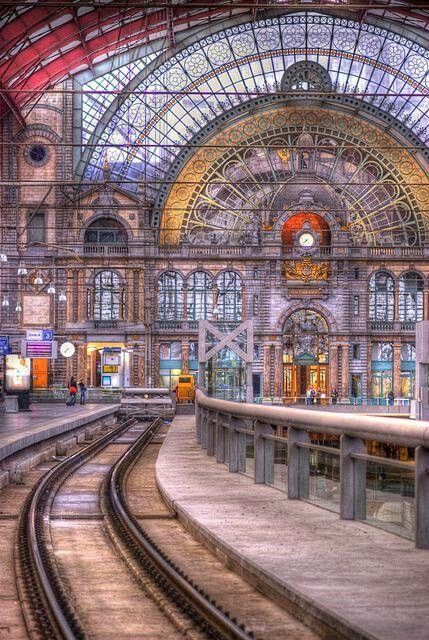 Antwerpen-Centraal in Belgium Belgium Travel, U Bahn, Voyage Europe, Metroid, Central Station, Train Tracks, Futuristic Architecture, Train Travel, Railway Station