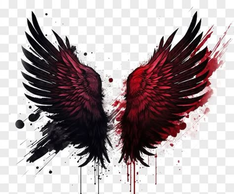 Red Angel, Fire Angel Wings, Devils Wings Tattoo, Dark Red Angel Aesthetic, Angel Wings Black Background, Red Angel Wings, Angel Wings Graphic, Wings Png, Winged Girl