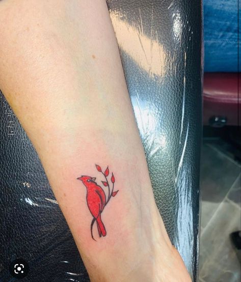 Small Cardinal Tattoos For Women, Minimalist Cardinal Tattoo, Cardinal Tattoos For Women, Dainty Cardinal Tattoo, Female Cardinal Tattoo, Small Cardinal Tattoo Memorial, Red Cardinal Tattoo, Cardinal Tattoo Memorial, Red Cardinal Tattoos