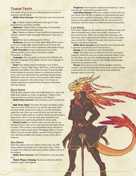 Dnd 5e Races, 5e Races, Dnd Creatures, Dungeons And Dragons Races, D D Races, Dnd Items, D D Character Ideas, Dnd Races, Dnd Classes