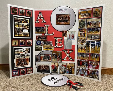 Volleyball Senior Night Poster Boards, Senior Baseball Boards, Softball Senior Board, Senior Night Trifold Board Volleyball, Senior Hockey Boards, Senior Cheer Board Ideas, Senior Board Ideas Volleyball, Volleyball Senior Board, Senior Board Ideas Cheerleading