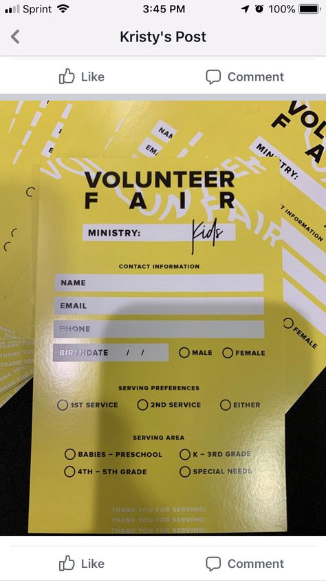 Church Volunteer Recruitment, Volunteer Wall, Volunteer Fair, Ministry Fair, Kids Ministry Rooms, Church Brochures, Kids Church Decor, Church Volunteers, Church Marketing