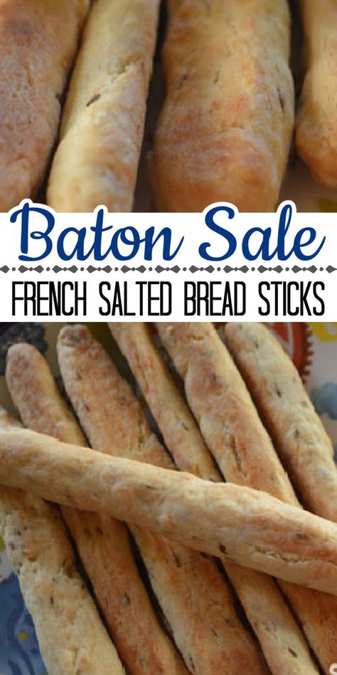 Crunchy french salted bread sticks also known as Baton sale or bâton salé buttery bread sticks that are great for snacking and special occasions. Salt Sticks Recipe, Quick Bread Rolls, Bread Sticks Recipe, Dutch Oven Bread, Bread Sticks, Rustic Bread, European Cuisine, Bakery Packaging, No Knead Bread