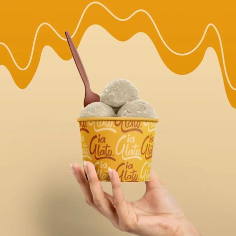 Another look at the authentic gelato brand for the Gelato lovers. The Gelato cup design consists of the brand pattern made with secondary logo of the brand making it different than other gelato brands using illustrations of cups, gelato, spoon and so on. Hope you like it. Do let me know your thoughts in comments. @theglowandgrowclub @studioflorescence @designbyayelet @itsvictoriastefania @brandbrainy @logobrainy #brandbrainy #logobrainy #logobook #theglowandgrowclub #ggcgialato #gelato #... Gelato Branding, Mango Gelato, Gelato Brands, Brand Pattern, Secondary Logo, Ice Cream Maker, Cup Design, Mochi, Graphic Design Inspiration