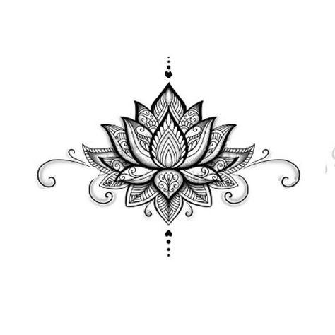 Sketches Tattoo Design, Man Tattoo Ideas, Tattoo Ideas For Woman, Etsy Tattoo, Mandala Tattoos For Women, Tattoo Line Art, Infected Tattoo, Small Lotus Tattoo, Lotus Mandala Tattoo