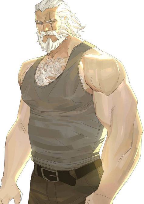 doodling reinhardt. by Nesskain on DeviantArt Reinhardt Wilhelm, Doodle Characters, Overwatch Fan Art, The Evil Within, Bear Art, Illustration Sketches, Gay Art, Male Art, Old Man