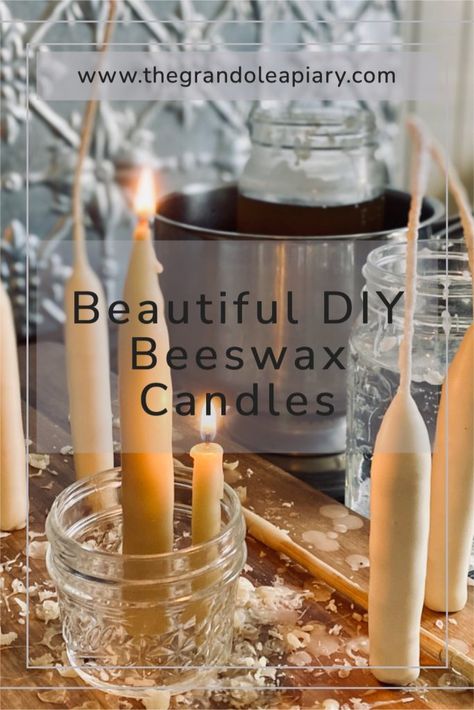 Beautiful DIY Beeswax Candles – Fast, cheap and amazing Victorian Farmhouse Interior, Making Beeswax Candles, Homemade Beeswax Candles, Bees Wax Candles, Beeswax Candles Diy, Candle Tutorial, Bee Wax Candles, Candle Crafts, Farmhouse Interior Design