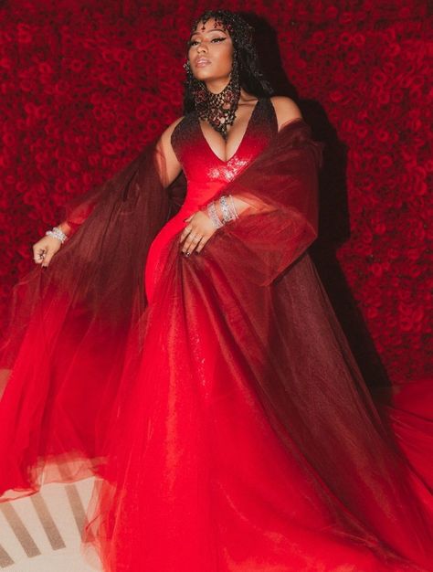 Minaj Statz on Twitter: "No Twitter crop, just Nicki Minaj dressed as the Devil ( 2018 Met Gala )… " Nicki Met Gala, Nicki Minaj Met Gala, Nicki Minaj Red, The Devil, Nicki Minaj, Graduation Party, Red Formal Dress, Red Dress, Formal Dresses Long