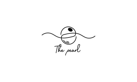 Pearl Tattoo Minimalist, Pearl Logo Design Ideas, Pearl Logo Design, Pearl Tattoo Ideas, Pearl Sketch, The Pearl San Antonio, Tattoo Pearl, Black Pearl Tattoo, Pearls Tattoo