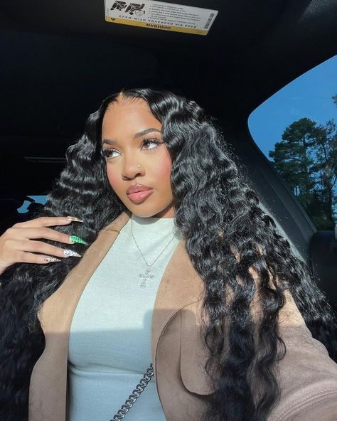 KASHIA JABRE (@kashiajabre) • Instagram photos and videos Maintenance Day, Sleek Braided Ponytail, Curls For The Girls, Birthday Hair, Dyed Natural Hair, Trending Pins, Deep Wave Hairstyles, Braids With Curls, Girls Braids