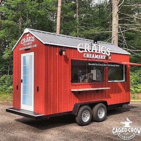 Builds | Custom Food Truck Builder | Caged Crow Customs Food Shed Ideas, Custom Food Trailer, Farmhouse Food Truck, Box Truck Food Truck Conversion, Camper Converted To Food Truck, Diy Food Trailer, Food Trailer Ideas, Diy Food Truck, Camper Food Truck