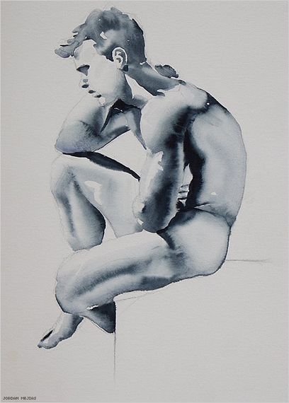 Jordan Mejia Saatchi Online, Figure Sketching, Body Drawing, Anatomy Art, Watercolor Portraits, Pics Art, Life Drawing, Figure Painting, Figurative Art