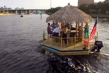 Pontoon Tiki Bar, Floating Tiki Bar, Tiki Boat, Tampa Theatre, Tampa Airport, Tampa Riverwalk, Boat Cruise, Ybor City, Car Tour