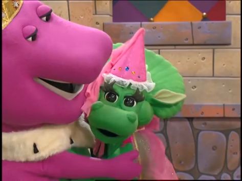 Little Princess Baby Bop Hugs Wise King Barney Part 2 Barney Wallpaper, Baby Bop Barney, Barney Dinosaur, Franklin The Turtle, Kids Characters, Cosmo And Wanda, Bridal Shower Inspo, Hugs And Cuddles, Barney & Friends