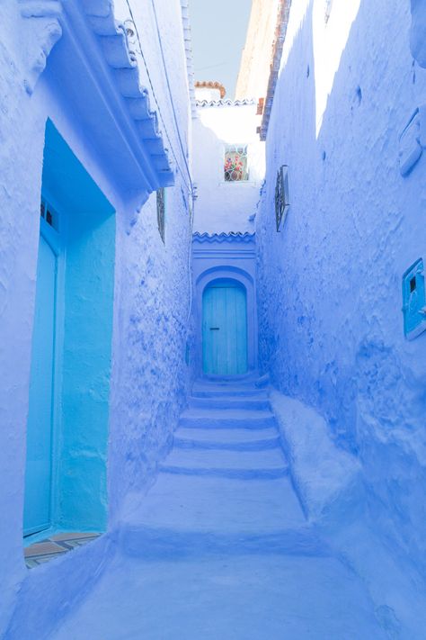 Chefchaoeun: Why is There a Blue City in Morocco? – There She Goes Again Morocco Pictures, Blue City Morocco, Morocco Riad, Chefchaouen Morocco, Photo Bleu, There She Goes, Everything Is Blue, Baby Blue Aesthetic, Colorful Places