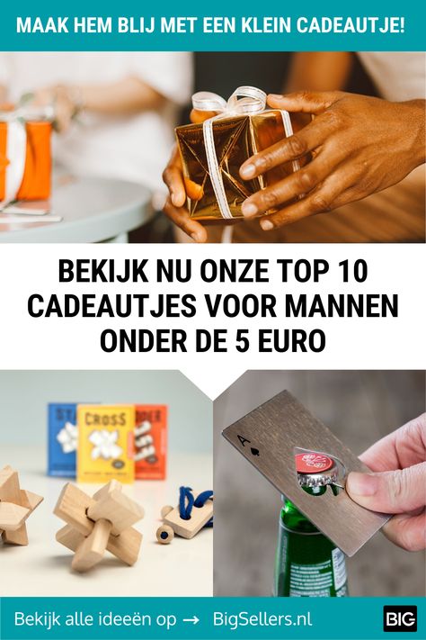 Op zoek naar kleine cadeautjes voor mannen onder de 5 euro? Geen zorgen, wij hebben een lijst met de 10 leukste cadeautjes voor je samengesteld! Of je nu op zoek bent naar iets praktisch of juist grappigs, er zit zeker iets tussen wat bij hem past. Wat dacht je van een coole gadget of handige keukengadget? Of geef hem een leuke accessoire voor zijn bureau cadeau. Bekijk snel onze selectie van kleine cadeautjes voor mannen onder de 5 euro en maak hem blij! Multi Tool, Life Hacks, Gift Ideas, 10 Things, Gifts