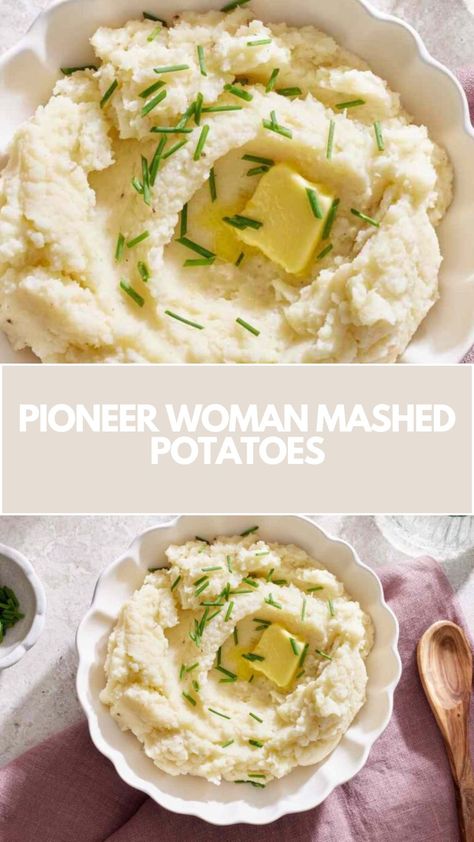 This delicious Pioneer Woman Mashed Potatoes recipe is quick, creamy, and perfect for any meal. Made with simple ingredients like butter, cream cheese, and half-and-half, it’s a comforting side dish that’s both easy to prepare and full of flavor. Customize it with your favorite seasonings for a personal touch! Pioneer Woman Mashed Potatoes Recipes, Pioneer Woman Mashed Cauliflower, Seasoning For Mashed Potatoes, Pioneer Women Mash Potatoes, Small Mashed Potatoes Recipe, Pioneer Woman Make Ahead Mashed Potatoes, Mashed Potatoes Recipe With Cream Cheese, Mashed Potatoes Recipe Pioneer Woman, Pioneer Woman Recipes Easy