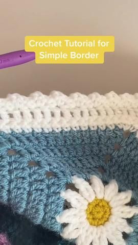 How to Crochet the Envelope Border to Hide Your Yarn Ends! It’s much e... | TikTok Crochet Ending Border, Crochet Ending, Overlay Mosaic Crochet, Simple Borders, Mosaic Crochet, Crochet Borders, How To Crochet, No Color, Free Tutorial