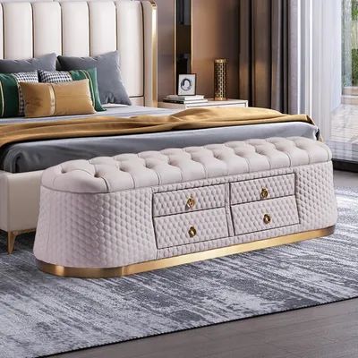 Contemporary Modern Bedroom, Modern Upholstered Bed, Bed End Bench, Tiny Accessories, Modern Upholstered Beds, Unique Sofas, Bed End, End Of Bed Bench, Sofa Storage