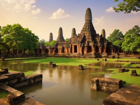 Discover Thailand's Beauty: Ancient Ruins of Sukhothai Inspiring Landscapes, Ancient Ruins, Awe Inspiring, Thailand, Beauty, Ruins