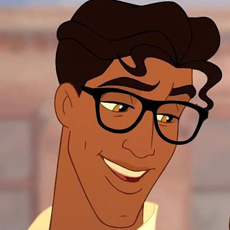 Yes, this, yes. | Definitive Proof Even Disney Men Look Hotter With Glasses Tiana And Naveen, Prince Naveen, Disneyland Rides, Animated Man, Four Eyes, Disney Princes, Disney Boys, Cartoon Boy, Disney Men