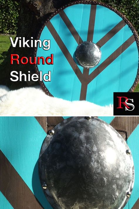 DIY Lagertha's Shield From Vikings Viking Shield Diy, Vikings Lagertha, Vikings Tv Series, Viking Shirt, Ren Fest, Viking Shield, Viking Wedding, Vikings Tv, Shield Maiden