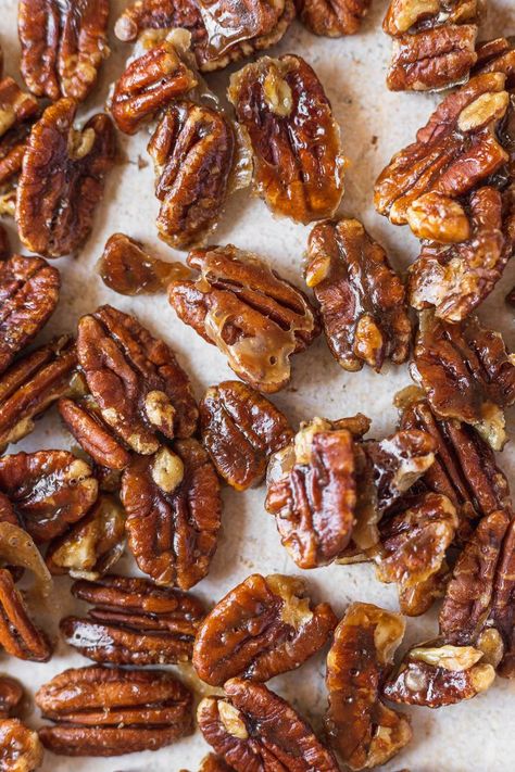 Savory Pecans, Roasted Pecans Recipe, Caramel Pecans, Candied Pecans Recipe, Glazed Pecans, Sugared Pecans, Spiced Pecans, Roasted Pecans, Nut Recipes